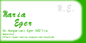 maria eger business card